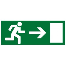 Знак "Направление к эвакуационному выходу направо"